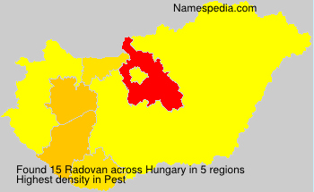 Surname Radovan in Hungary Surname Radovan in Hungary