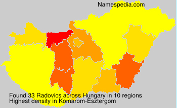 Surname Radovics in Hungary Surname Radovics in Hungary