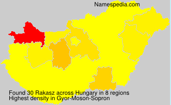 Surname Rakasz in Hungary