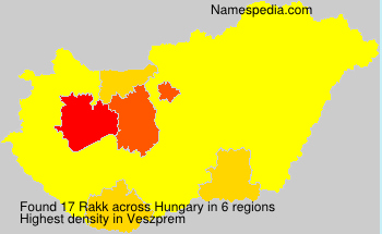 Surname Rakk in Hungary Surname Rakk in Hungary