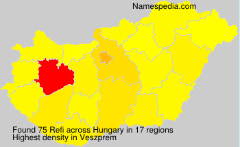 Surname Refi in Hungary Surname Refi in Hungary