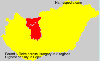 Surname Reim in Hungary Surname Reim in Hungary