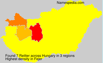 Surname Reitter in Hungary Surname Reitter in Hungary