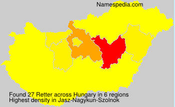 Surname Retter in Hungary Surname Retter in Hungary
