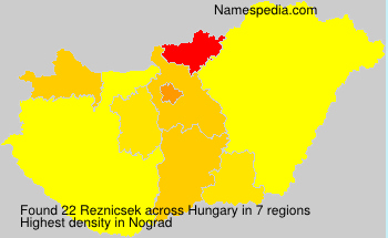 Surname Reznicsek in Hungary Surname Reznicsek in Hungary
