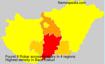 Surname Robar in Hungary Surname Robar in Hungary