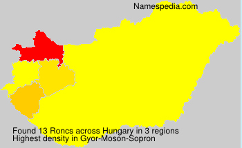 Surname Roncs in Hungary Surname Roncs in Hungary