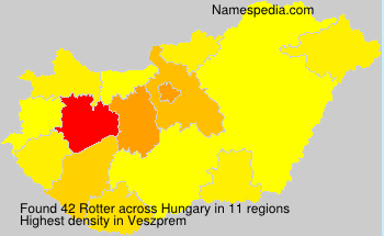Surname Rotter in Hungary Surname Rotter in Hungary