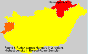 Surname Rudak in Hungary Surname Rudak in Hungary
