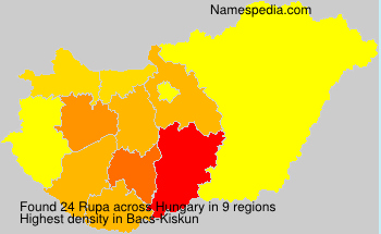 Surname Rupa in Hungary Surname Rupa in Hungary