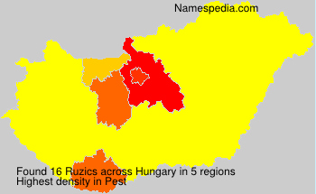 Surname Ruzics in Hungary Surname Ruzics in Hungary
