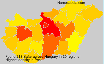 Surname Safar in Hungary Surname Safar in Hungary