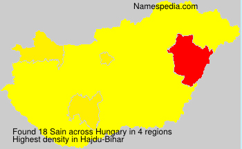 Surname Sain in Hungary Surname Sain in Hungary