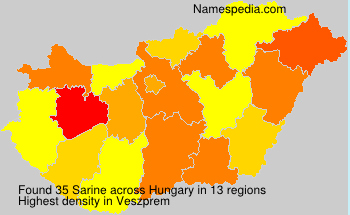 Surname Sarine in Hungary