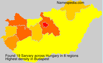 Surname Sarvary in Hungary Surname Sarvary in Hungary