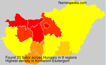 Surname Sator in Hungary Surname Sator in Hungary