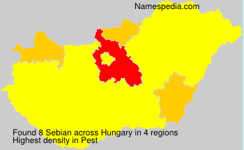Surname Sebian in Hungary Surname Sebian in Hungary