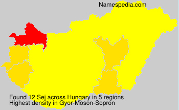 Surname Sej in Hungary Surname Sej in Hungary