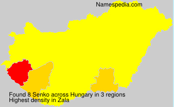 Surname Senko in Hungary Surname Senko in Hungary