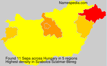 Surname Sepa in Hungary Surname Sepa in Hungary