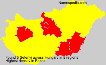 Surname Setenyi in Hungary Surname Setenyi in Hungary