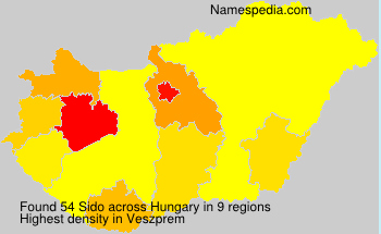 Surname Sido in Hungary Surname Sido in Hungary