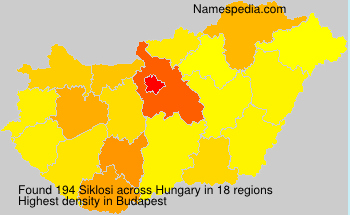 Surname Siklosi in Hungary Surname Siklosi in Hungary