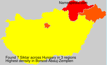 Surname Siktar in Hungary
