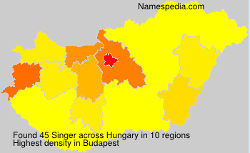 Surname Singer in Hungary Surname Singer in Hungary
