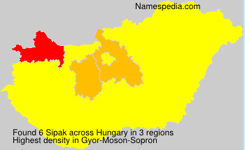 Surname Sipak in Hungary Surname Sipak in Hungary