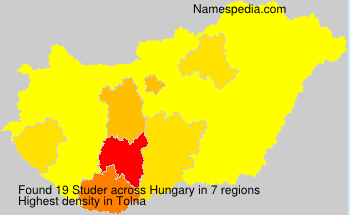 Surname Studer in Hungary Surname Studer in Hungary