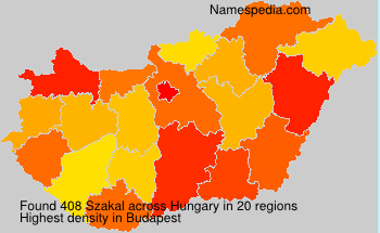Surname Szakal in Hungary Surname Szakal in Hungary