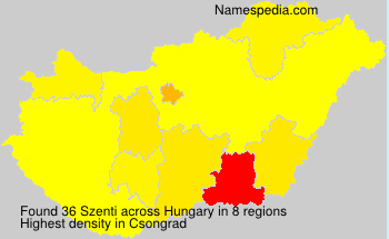Surname Szenti in Hungary Surname Szenti in Hungary