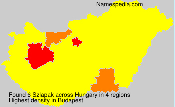 Surname Szlapak in Hungary