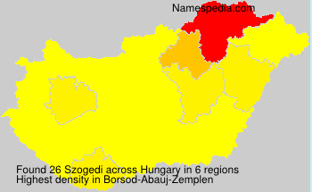Surname Szogedi in Hungary
