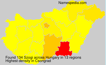 Surname Szogi in Hungary Surname Szogi in Hungary
