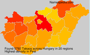 Surname Takacs in Hungary Surname Takacs in Hungary