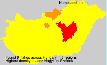 Surname Takos in Hungary Surname Takos in Hungary