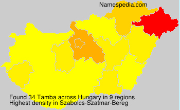 Surname Tamba in Hungary Surname Tamba in Hungary