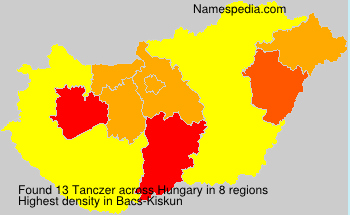 Surname Tanczer in Hungary Surname Tanczer in Hungary