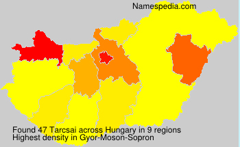 Surname Tarcsai in Hungary Surname Tarcsai in Hungary
