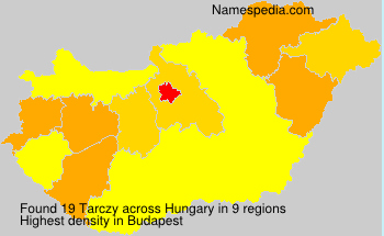 Surname Tarczy in Hungary Surname Tarczy in Hungary