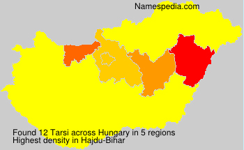 Surname Tarsi in Hungary Surname Tarsi in Hungary