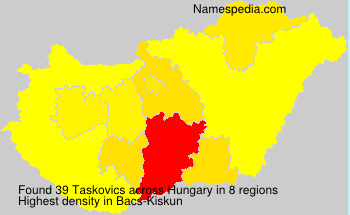 Surname Taskovics in Hungary Surname Taskovics in Hungary