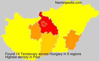 Surname Temesvary in Hungary