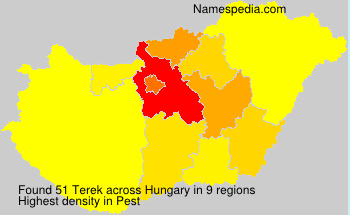 Surname Terek in Hungary