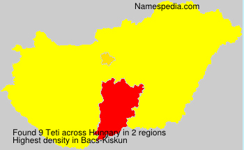 Surname Teti in Hungary