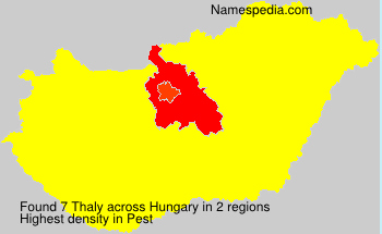 Surname Thaly in Hungary Surname Thaly in Hungary