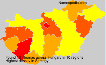 Familiennamen Thomas - Hungary