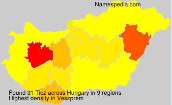 Surname Ticz in Hungary Surname Ticz in Hungary
